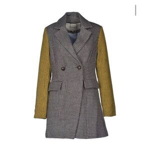 Kling Women's Peacoat Jacket Women's Size 4 Poly Blend Shoulder Pads Retro Funky